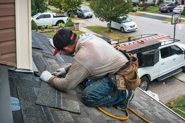Professional Roofing technician working in Eaton, IN